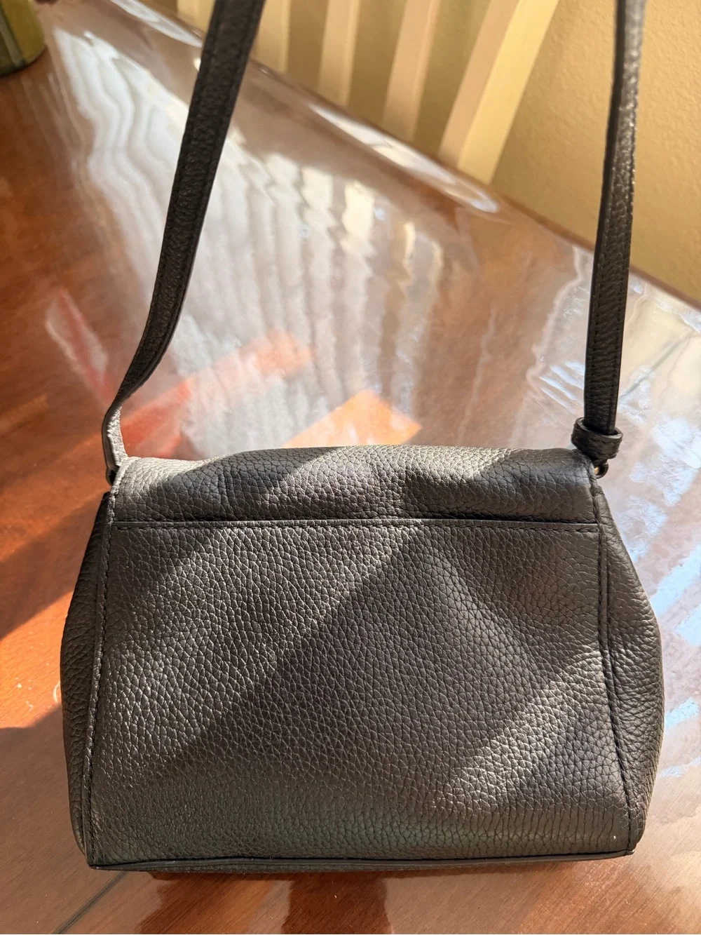 Michael Kors Black Pebbled Leather Crossbody with Gold Hardware